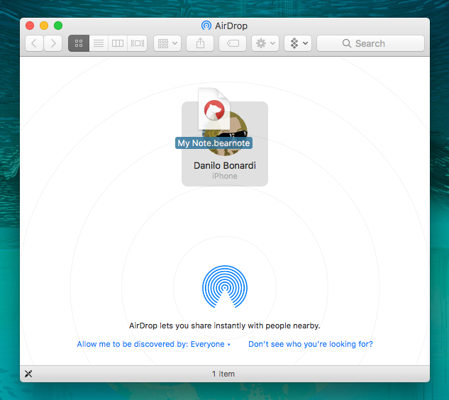 airdrop notes from iphone to mac